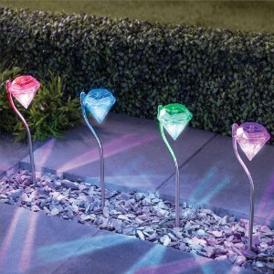 다이아몬드 LED 태양광 정원등 (3컬러)
