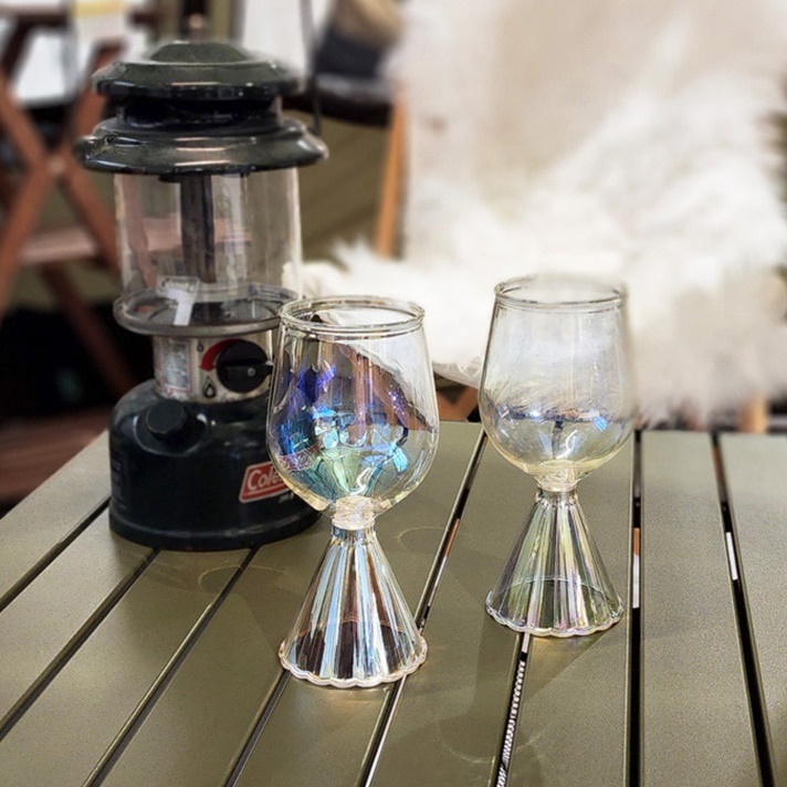 레인보우 캠핑 와인잔 조립형 가벼운 휴대용 술잔